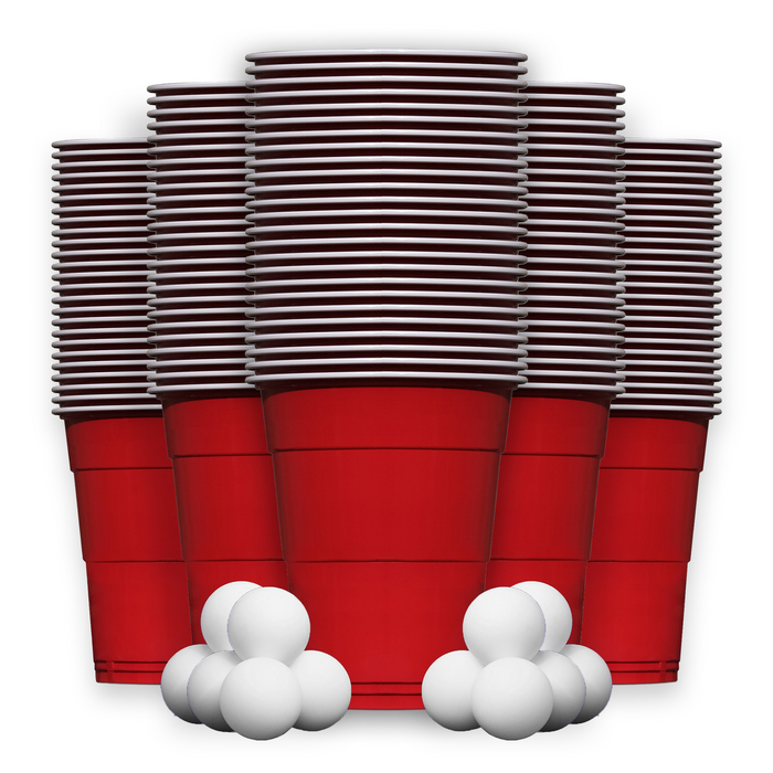 Beer Pong Cups Red (200x + 16 Balls)