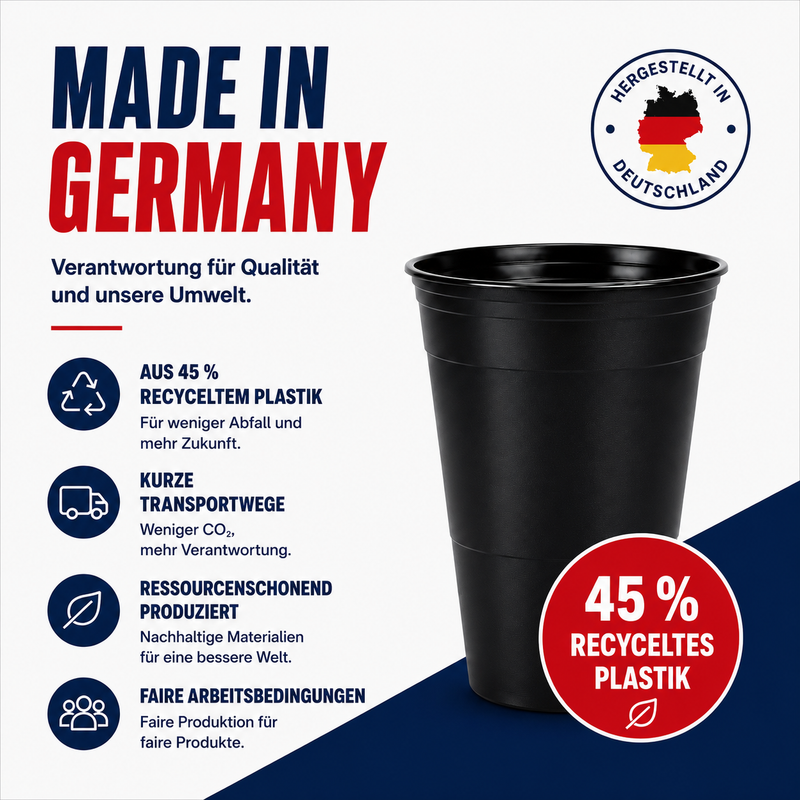 BOOZIE'S® Beer Pong Mehrwegbecher Einzeln