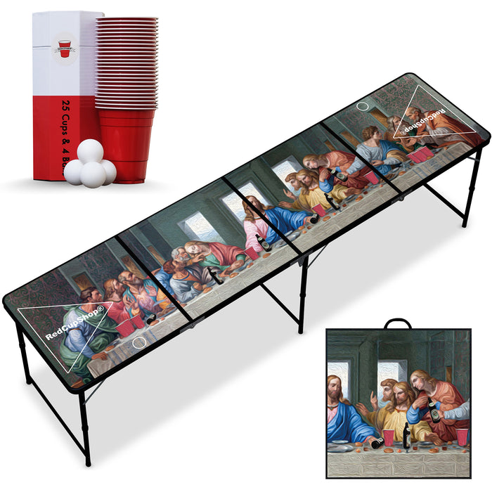 Beer Pong Table Set "Last Supper" incl. Cups &amp; Balls