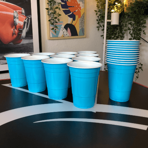 Beer Pong Becher Hellblau (50x)