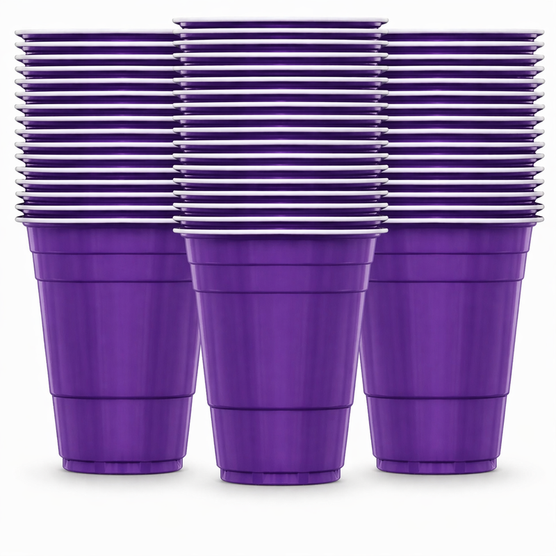 Beer Pong Becher Lila (50x)