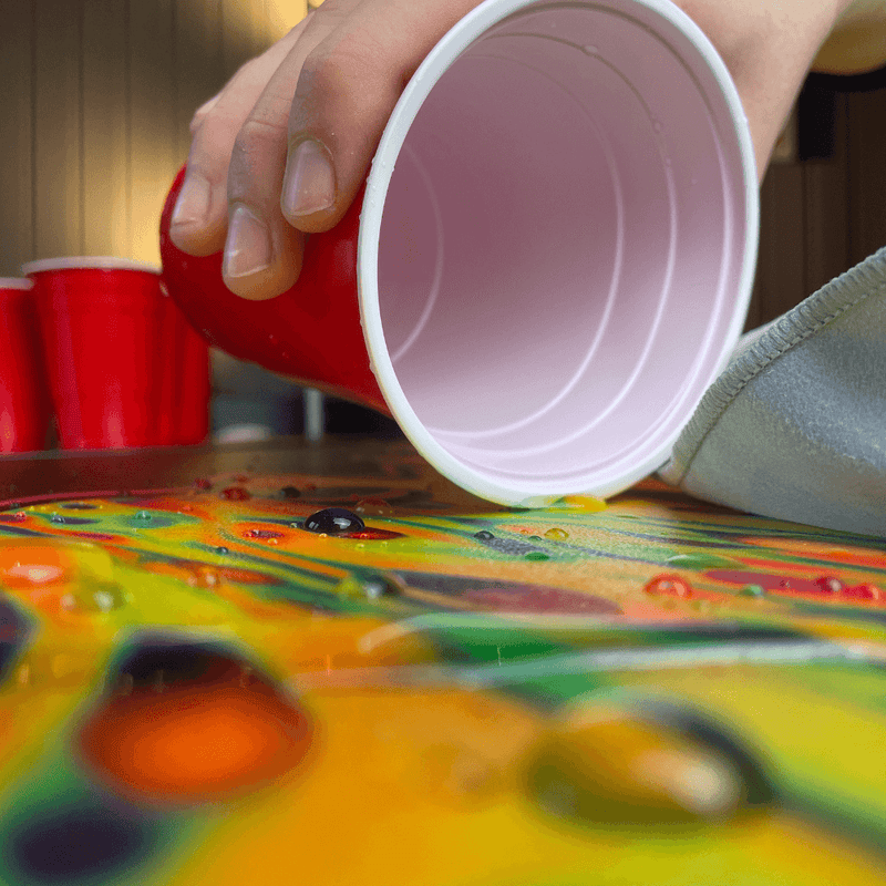 Bierpong-Tisch "Space Lava" mit LED