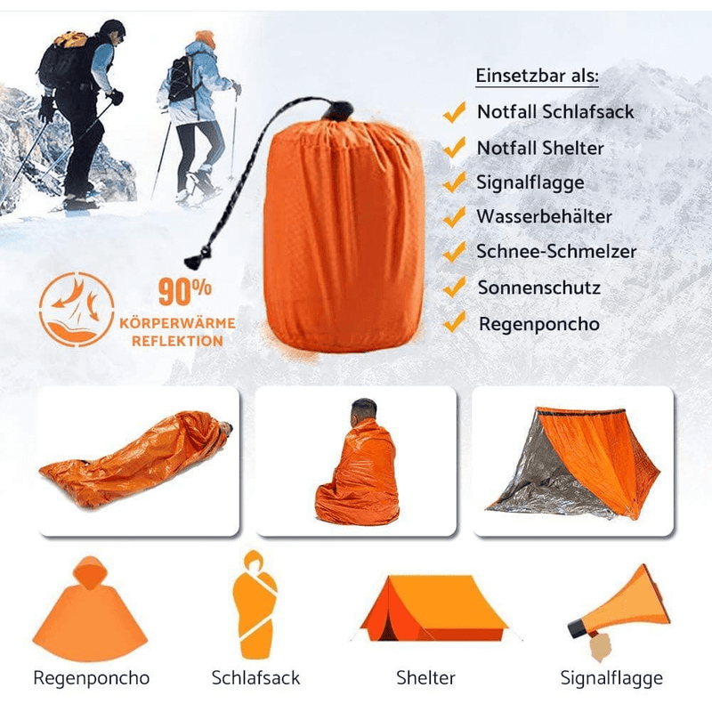 Rettungsdecke - Notfall Schlafsack "LifeSaver"
