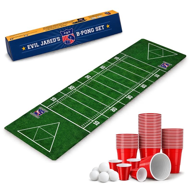 Beer Pong Matte (inkl. 60 Bechern, 4 Shot Cups & 6 Bällen)