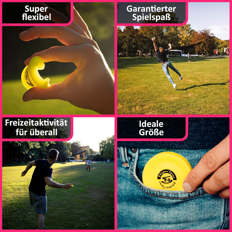 Mini Frisbee aus Silikon | Flexible Wurfscheibe für unterwegs