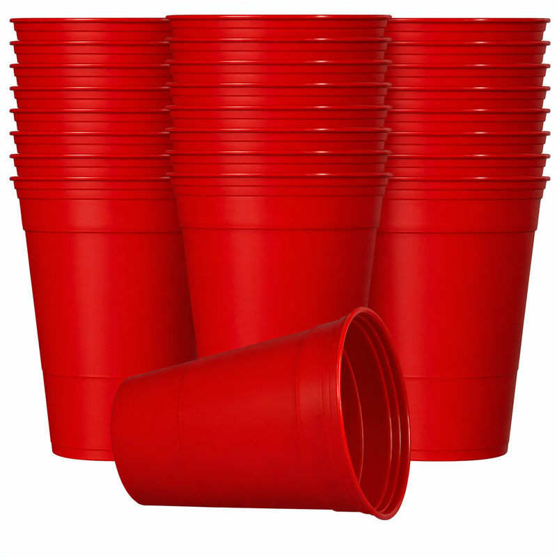 Beer Pong Mehrwegbecher Rot (22x)