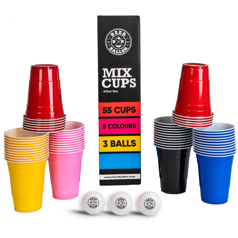 BeerBaller® Mix Cups (55x inkl. 3 Bällen)