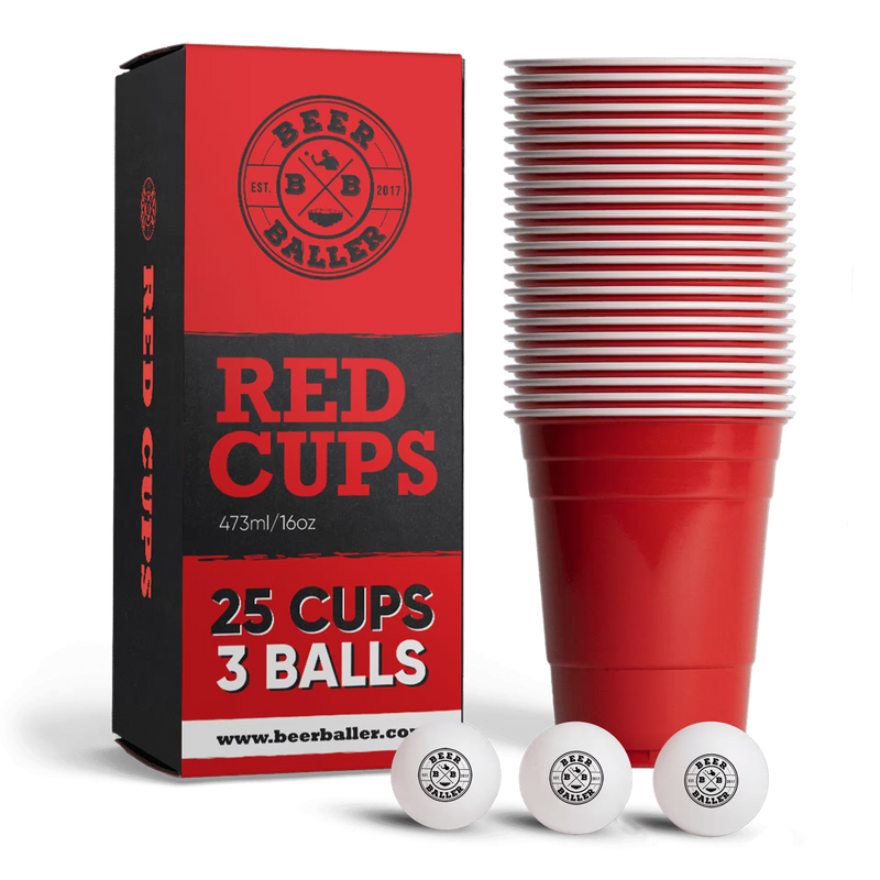 Beer Pong Becher Set Rot