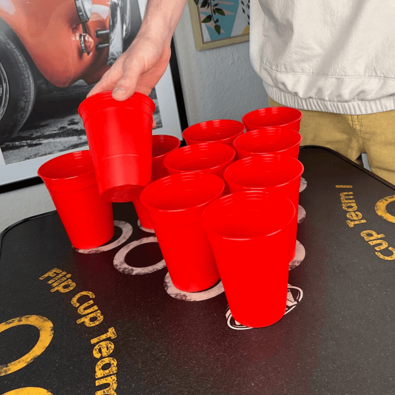 Beer Pong Mehrwegbecher Rot (22x)