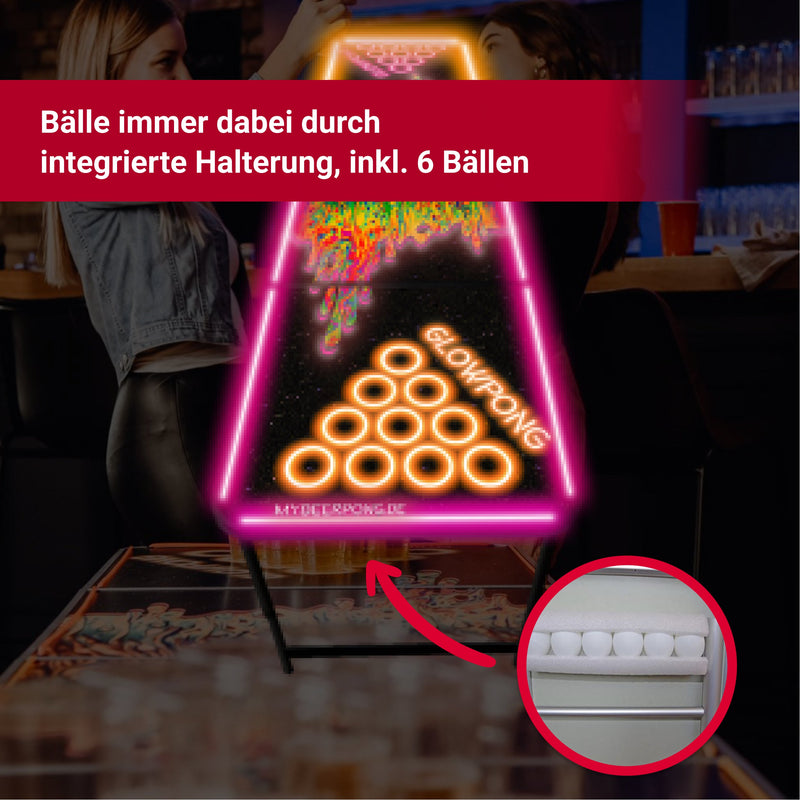Beer Pong Tisch 'Space Lava' mit LED