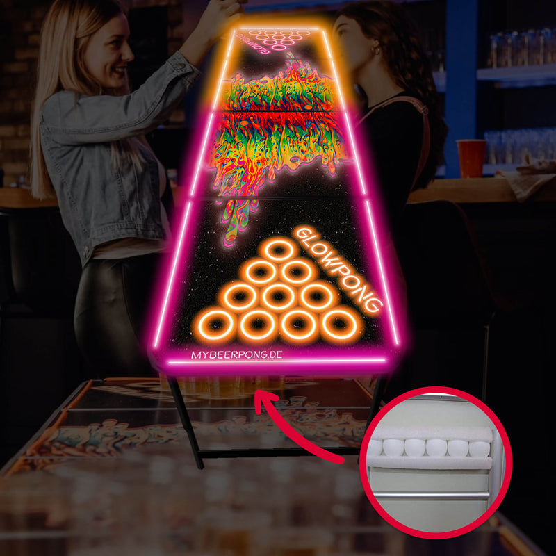 Bierpong-Tisch "Space Lava" mit LED