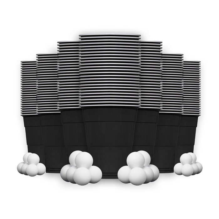 Beer Pong Cups Black (800x + 64 Balls)