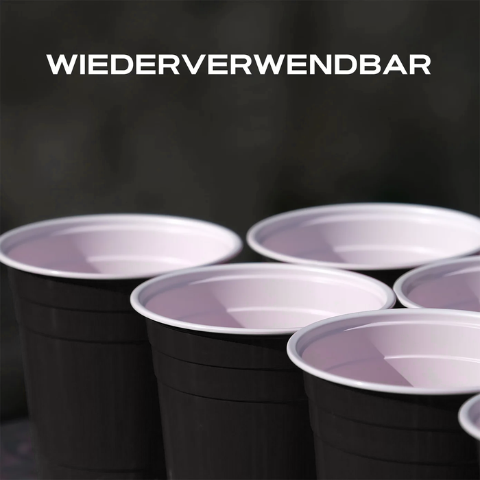 Beer Pong Becher Schwarz (800x + 64 Bälle)