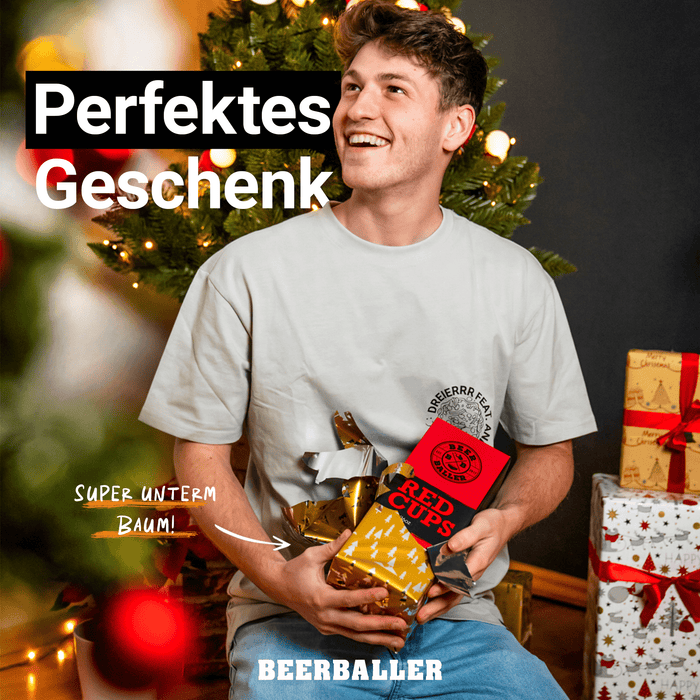 Beer Pong Becher Set Rot mit Logo - BeerBaller