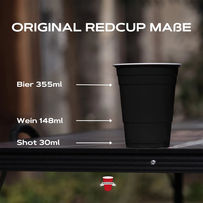 Beer Pong Cups Black (200x + 16 Balls)