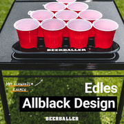 Beer Pong Tisch 'All Black' mit Löchern - BeerBaller