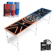 Beer Pong Tisch Set "LED NEON" inkl. 50 Becher, 12 Bälle & Party Pong - BeerBaller