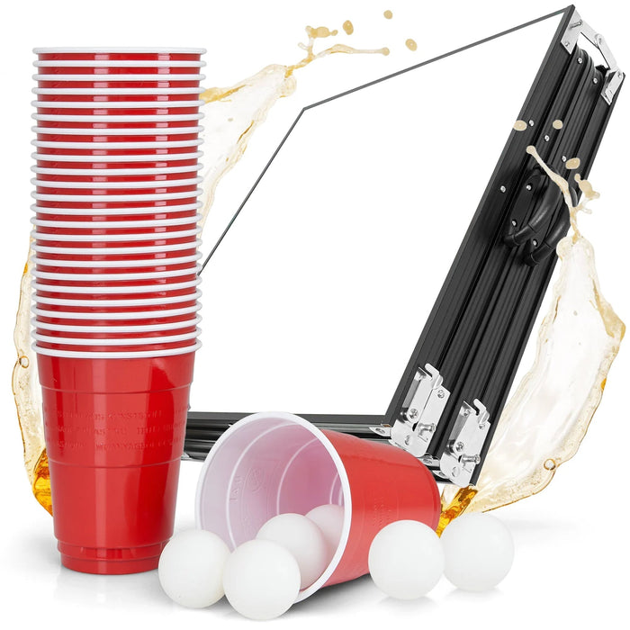 Beer Pong Tisch Set "Zum Selbst Gestalten" inkl. Becher & Bälle