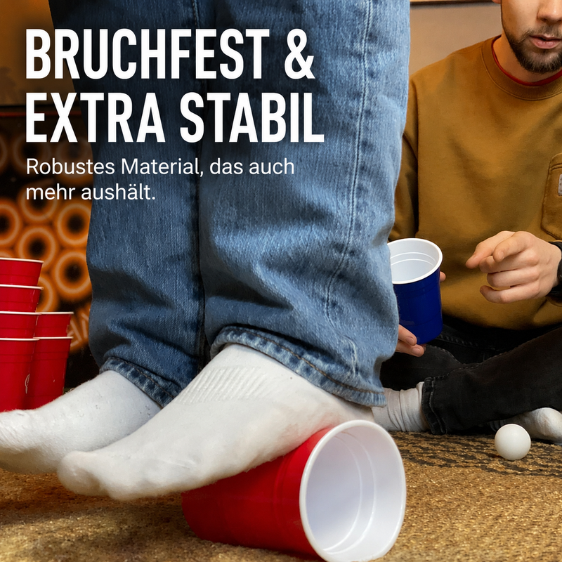MYBEERPONG® Beer Pong Mehrwegbecher Rot (20x)