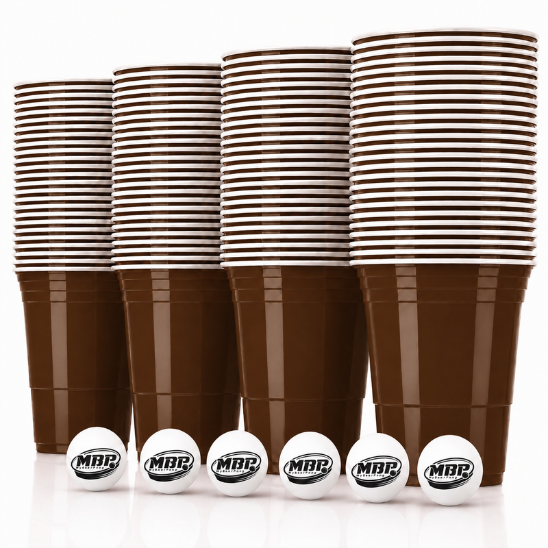 MYBEERPONG® Beer Pong Becher Set (100x inkl. 6 Bällen)