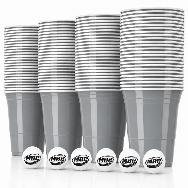 MYBEERPONG® Beer Pong Becher Set (100x inkl. 6 Bällen)