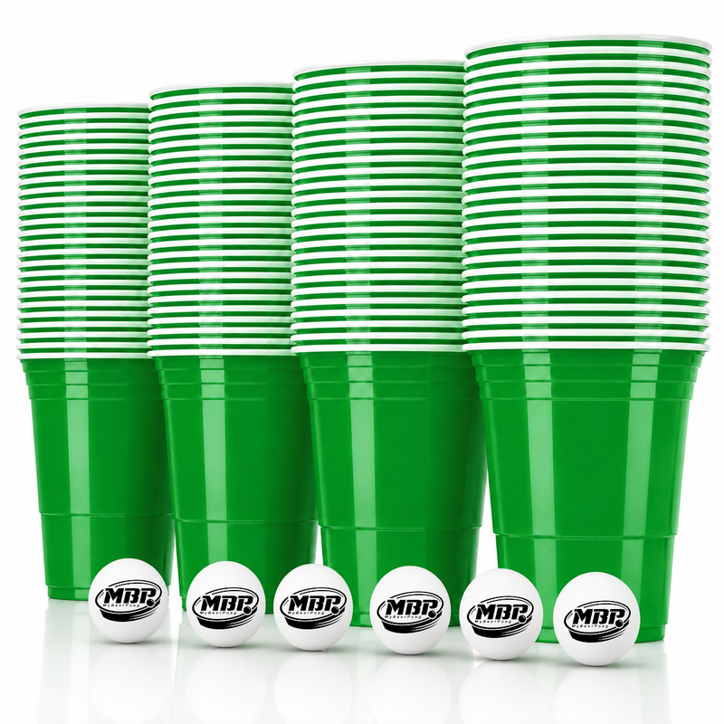 MYBEERPONG® Beer Pong Becher Set (100x inkl. 6 Bällen)