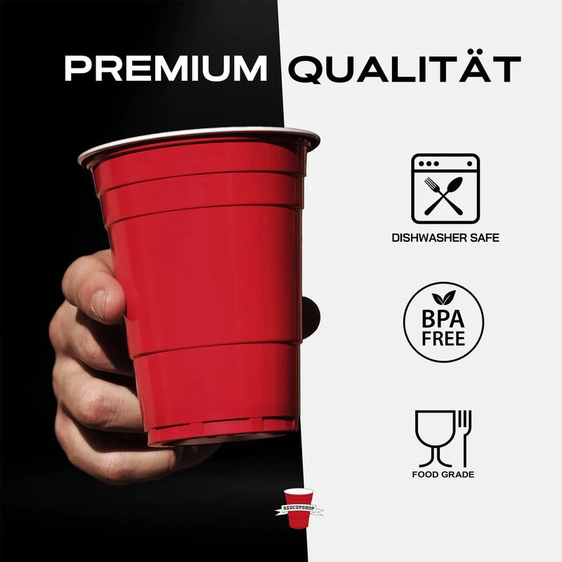 RedCupShop Beer Pong Becher Rot (50x + 4 Bälle)