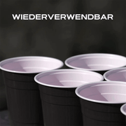 RedCupShop Beer Pong Becher Schwarz (50x + 4 Bälle)