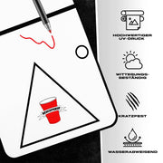 RedCupShop Beer Pong Tisch Set "Zum Selbst Gestalten" inkl. 50 Becher & 8 Bälle