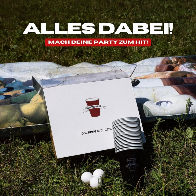 RedCupShop XXL Beer Pong Pool Luftmatratze 'Schaffung'