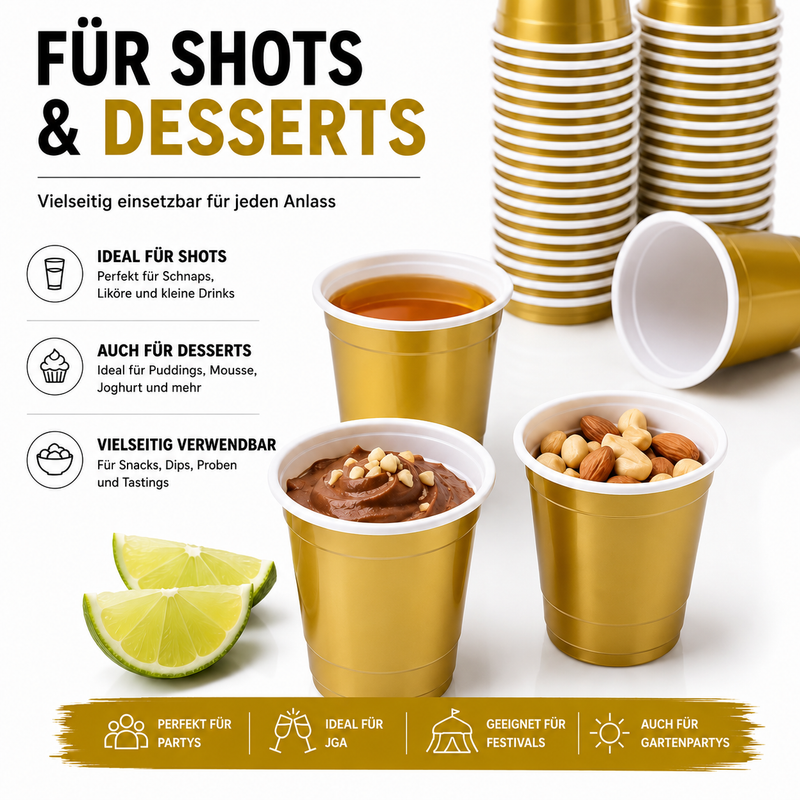 Shot Cups Gold (50x)