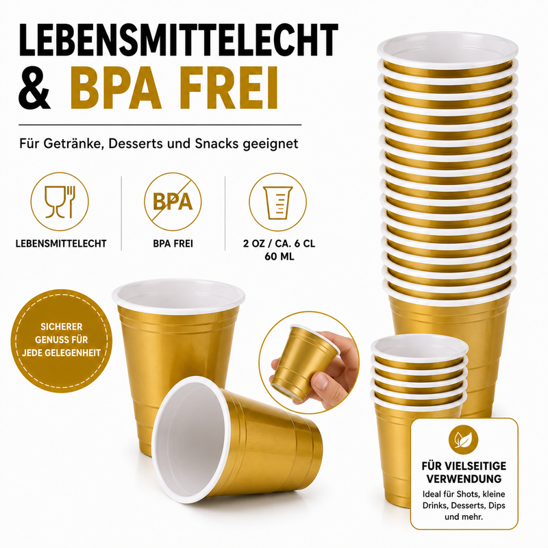 Shot Cups Gold (50x)