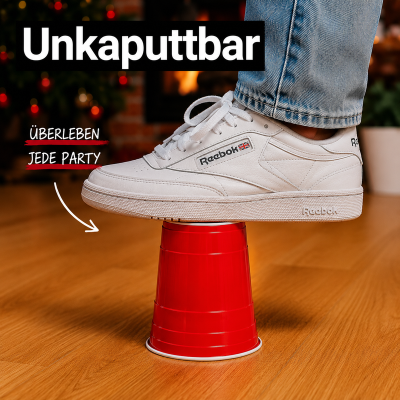 MYBEERPONG® Beer Pong Mehrwegbecher Rot (20x)